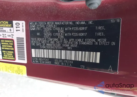 2017 Toyota Sienna Le 8 Passenger from USA, damaged, VIN 5TDKZ3DC0HS797041